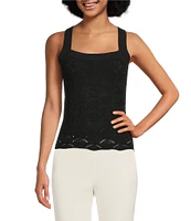 KARL LAGERFELD PARIS Coordinating Crochet Knit Tank Top