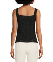 KARL LAGERFELD PARIS Coordinating Crochet Knit Tank Top