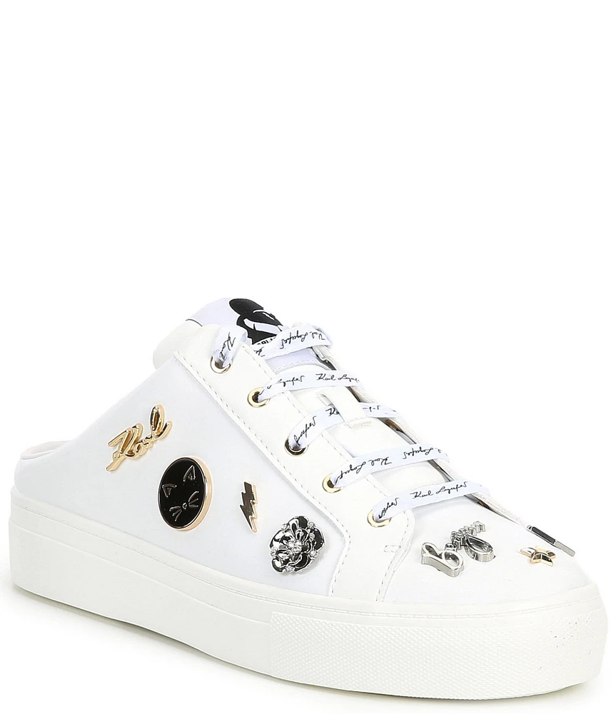 KARL LAGERFELD PARIS Cordelia Leather Pin Sneaker Mules