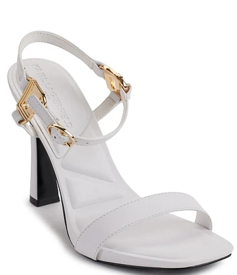 KARL LAGERFELD PARIS Cybil Leather Ankle Strap Sandals