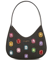 KARL LAGERFELD PARIS Desi Jeweled Shoulder Bag