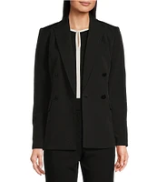 KARL LAGERFELD PARIS Double Breasted Notch Lapel Long Sleeve Blazer Jacket