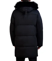 KARL LAGERFELD PARIS Faux Fur Trimmed Hood Heavy Weight Jacket