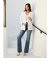 KARL LAGERFELD PARIS Flare Leg Stretch Denim Sailor Jeans