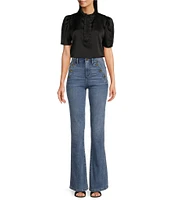 KARL LAGERFELD PARIS Flare Leg Stretch Denim Sailor Jeans