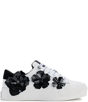 KARL LAGERFELD PARIS Georgia Floral Ornament Leather Sneakers