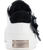 KARL LAGERFELD PARIS Georgia Floral Ornament Leather Sneakers