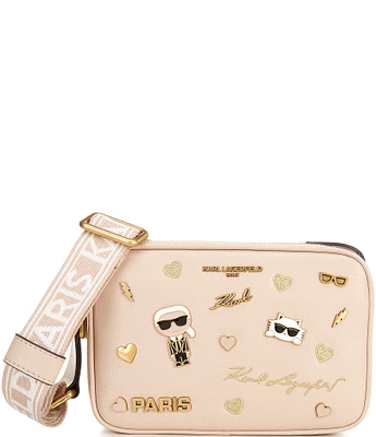 KARL LAGERFELD PARIS Gold Embellishments Maybelle Crossbody Bag