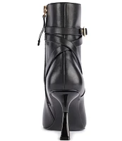 KARL LAGERFELD PARIS Karlie Leather Strap Booties