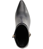 KARL LAGERFELD PARIS Karlie Leather Strap Booties