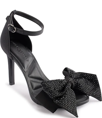 Karl Lagerfeld Paris Kenz Bow Ankle Strap Sandals