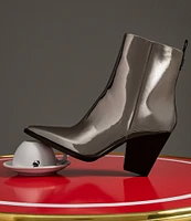 KARL LAGERFELD PARIS Keslyn Mirror Metallic Booties