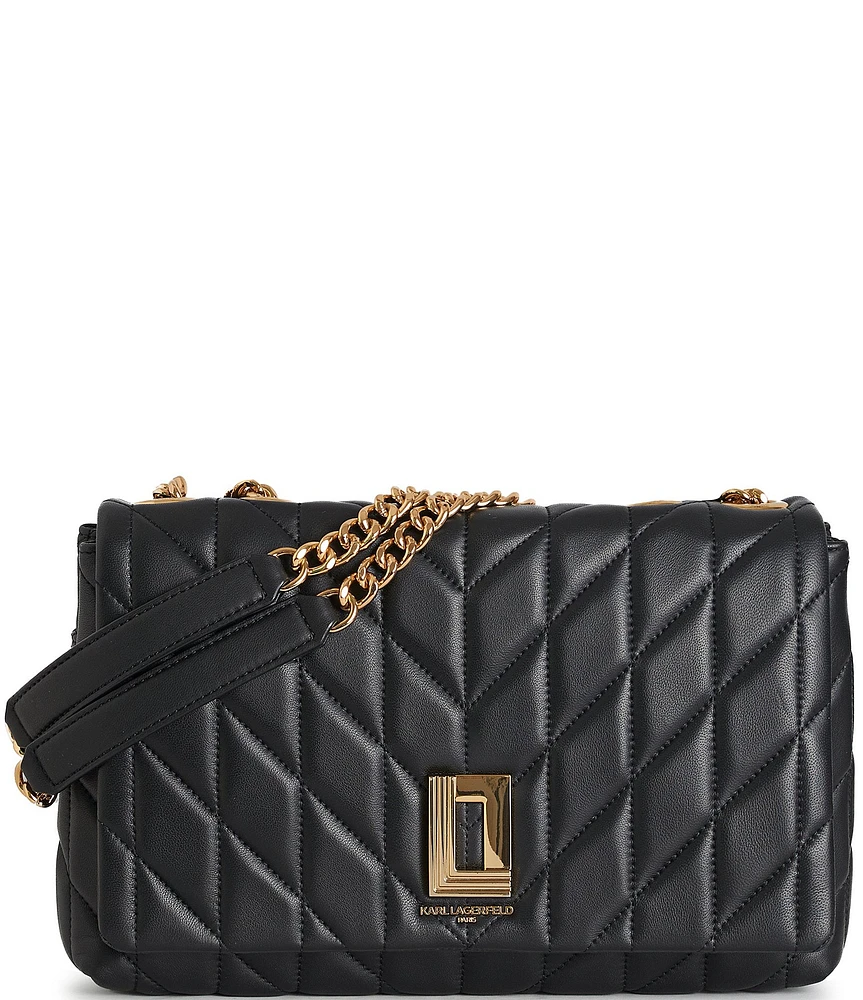 KARL LAGERFELD PARIS Lafayette Medium Quilted Shoulder Bag