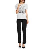 KARL LAGERFELD PARIS Love From Paris Crew Neck Short Sleeve Tee