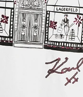KARL LAGERFELD PARIS Love From Paris Crew Neck Short Sleeve Tee