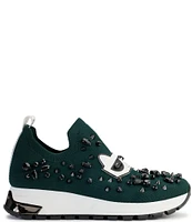 KARL LAGERFELD PARIS Malna Rhinestone Embellished Slip-On Sneakers