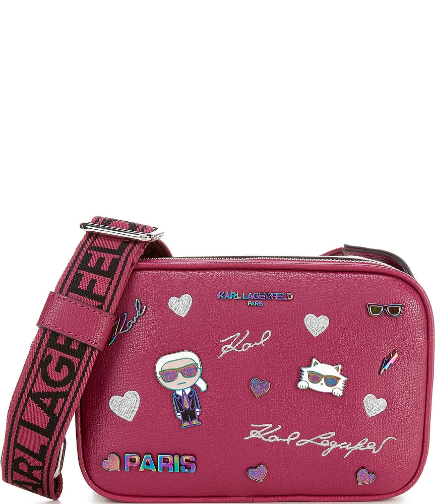 KARL LAGERFELD PARIS Maybelle Silver Hardware Crossbody Bag