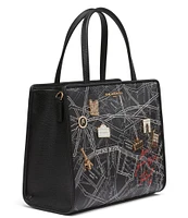 KARL LAGERFELD PARIS Maybelle Paris Map Satchel