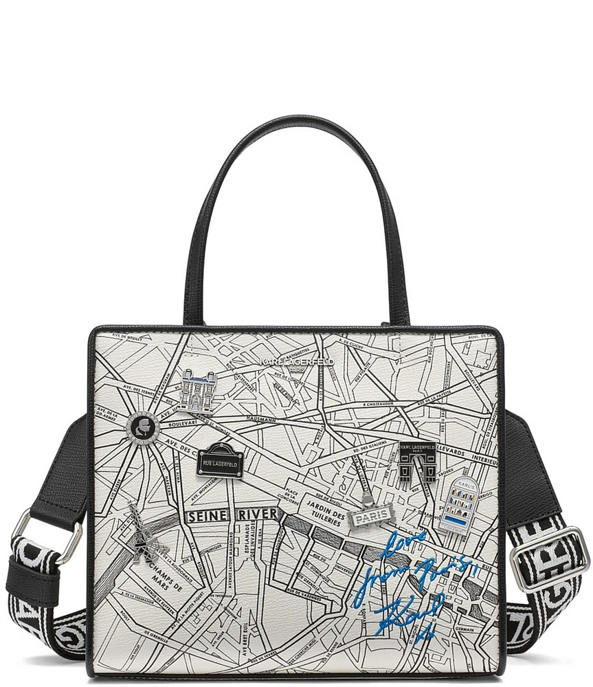 KARL LAGERFELD PARIS Maybelle Paris Map Satchel