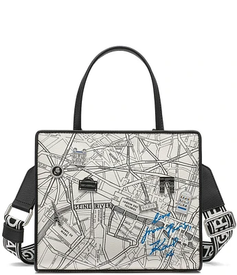 KARL LAGERFELD PARIS Maybelle Paris Map Satchel