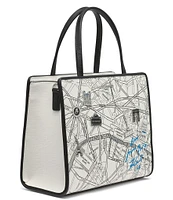 KARL LAGERFELD PARIS Maybelle Paris Map Satchel