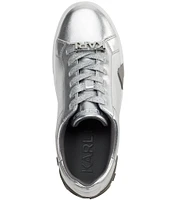 KARL LAGERFELD PARIS Melora Metallic Leather Sneakers