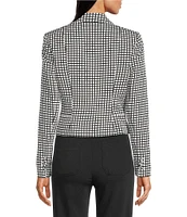 KARL LAGERFELD PARIS Notch Collar Long Sleeve Cropped Jacket