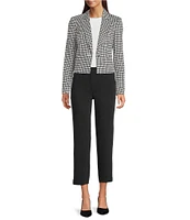 KARL LAGERFELD PARIS Notch Collar Long Sleeve Cropped Jacket