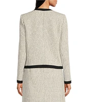 KARL LAGERFELD PARIS Open Long Sleeve Framed Jacket