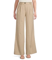 KARL LAGERFELD PARIS Rhinestone Studded Pinstripe Wide Leg Coordinating Pants