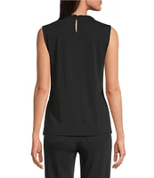 KARL LAGERFELD PARIS Round Neck Sleeveless Top