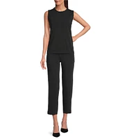 KARL LAGERFELD PARIS Round Neck Sleeveless Top