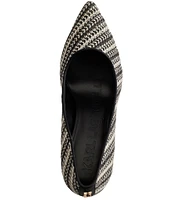 KARL LAGERFELD PARIS Royale Textile Pointed Toe Pumps