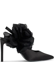 KARL LAGERFELD PARIS Savie Flower Slingback Pumps