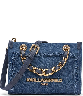 KARL LAGERFELD PARIS Savoie Denim Crossbody Bag