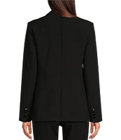 KARL LAGERFELD PARIS Single Button Notch Lapel Long Sleeve Blazer