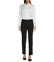 KARL LAGERFELD PARIS Slim Elastic Waistband Flat Front Pant