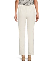 KARL LAGERFELD PARIS Slim Elastic Waistband Flat Front Pant