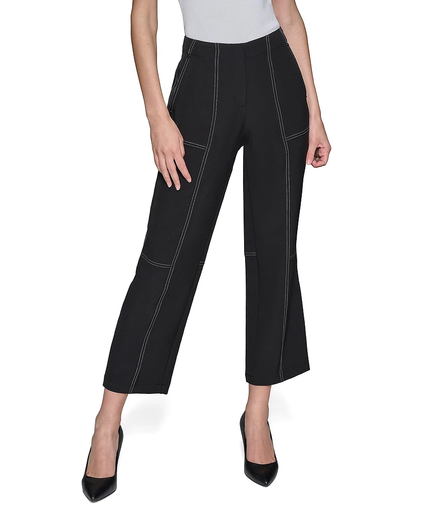 KARL LAGERFELD PARIS Slim Leg Contrast Stitch Pants