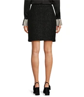 KARL LAGERFELD PARIS Tweed A-Line Mini Skirt