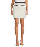 KARL LAGERFELD PARIS Tweed A-Line Skirt