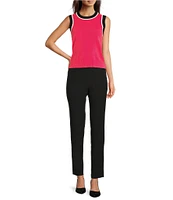 KARL LAGERFELD PARIS Crew Neck Sleeveless Sweater Tank