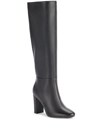 KARL LAGERFELD PARIS Vani Leather Tall Dress Boots