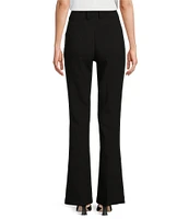 KARL LAGERFELD PARIS Wide Leg High Rise Flat Front Flare Trouser