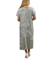 Karyn Seo Quinn Cotton Embroidered Short Sleeve Maxi Dress