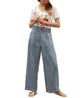 Karyn Seo Smocked Waist Wide Leg Pants