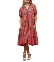 Karyn Seo Talin Floral Cotton Voile Midi Dress