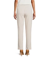 Kasper Crepe Fly Front Slim Pants