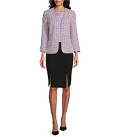 Kasper Cowl Neck Cap Sleeve Knit Top