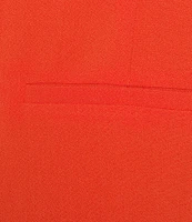 Kasper Crepe Fly Front Slim Leg Pants